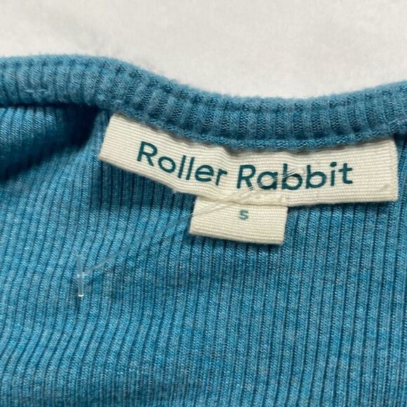 Roller Rabbit Agatha Jumpsuit Ribbed Pajamas One-Piece Drawstring Pockets Soft & - Picture 11 of 13